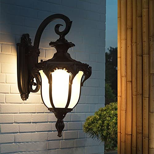Chao Zan Außenleuchte Metall Outdoor Wandleuchte AußenWandleuchten Weisse Antik Laternen Design Außen Aluminiumguss Glas Wasserdicht Retro Vintage Modern Balkon Weg Foyer Veranda Wandlampe
