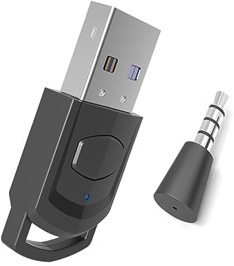 MOUDOAUER 5.0 USB Bluetooth Adapter for Laptop Computer Bluetooth Headphones Speakers Printer for PS5 for PS4