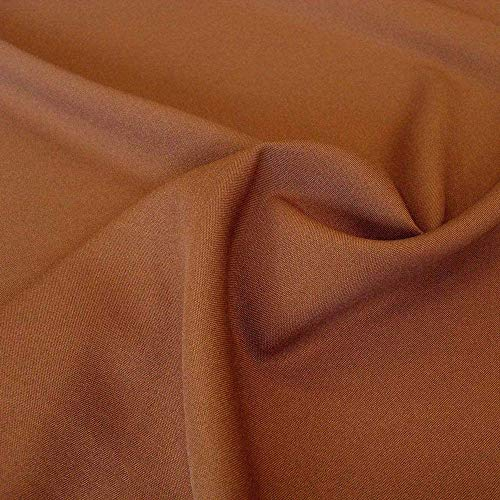 TOLKO Modestoff Dekostoff universal Stoffe zum Nähen Meterware Dekorieren | Blickdicht, knitterarm | 150cm breit Bekleidungsstoffe Dekostoffe Vorhangstoffe Basteln Patchwork (Schoko)