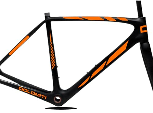 DualColorStampe Set 10 Adesivi Stickers Decal Telaio Bici Bicicletta adesivi telaio MTB Universale Protezione COD. B0170 (ARANCIONE 35)