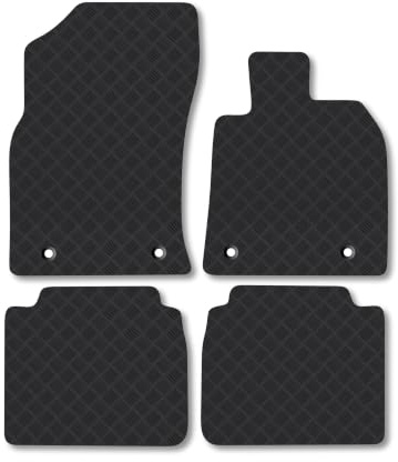 Lexus ES (2019-2025) [Full Hybrid] 3mm Rubber Car Mats | Tailored Fit Durable Floor Mats Full Coverage Protection Waterproof Accessories Easy Clean Anti Slip Made in the UK