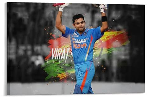 Virat-Kohli Heißes Poster, Cricket-Spieler-Druck, Fotokunst, Malerei, Leinwand, Poster, Zuhause, moderne Dekoration, Poster, 61 x 91,4 cm (60 x 90 °C)