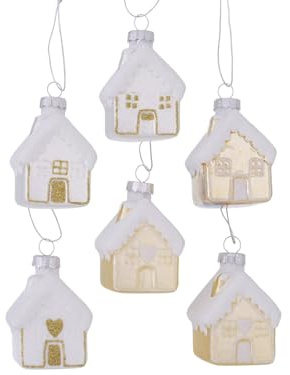BOLTZE Nellas Haus Weihnachtsanhänger Sortiert 6cm (1 Stück)
