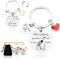 Cadeau Saint Valentin pour Homme et Femme, Porte Clef Couple Amour, Porte-Clés Idéal pour Couple Petite Amie Petit Ami - Je t'aime