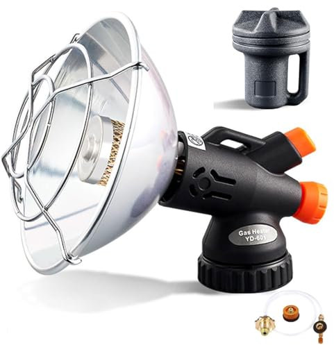 QUTBAG Portable Gas Heater, Mini Camping Gas Heater Warmer with Fire Power Regulating Valve, Outdoor Heating Stove with Storage Box, for Hiking Fishing Picnic B