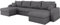 Mirjan24 Ecksofa Kristofer U Cord, Design Eckcouch Couch mit Schlaffunktion, DREI Bettkasten, Wohnlandschaft, Bettfunktion, U-Form Sofa, Seite Universal, Farbauswahl (Poso 22)
