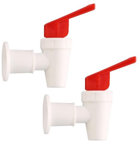2 Pcs Replacement Cooler Faucet, Reusable Water Dispenser Tap Spigot Spout Beverage Pour Valve for Drinks Bottle, Beer Barrel, Water Tank