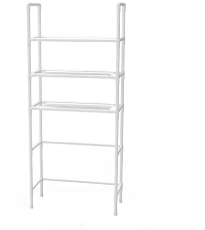 Lagerregal über der Toilette Edelstahl 3-lagiges Badezimmer-Lagerregal Badezimmer-Aufbewahrung und -Aufbewahrung bietet Platz für Toilettenartikel und den täglichen Bedarf Ablage (White, One Size)