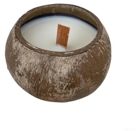 Bols à bougie en noix de coco, bougie d'aromathérapie, assiettes à fruits décoratifs, bols décoratifs en coquille de noix de coco, bougies d'aromathérapie pour la décoration (saveur noix de coco)