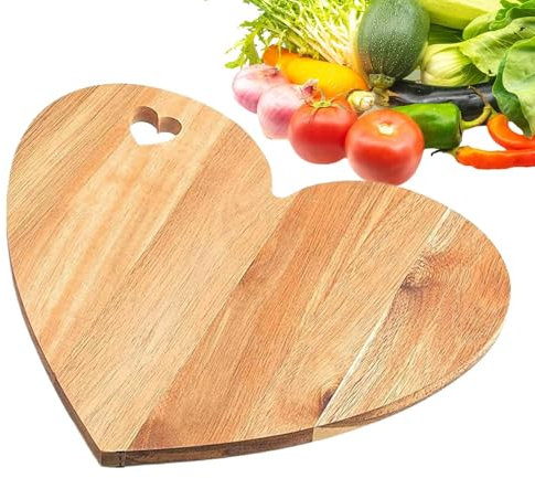 Tagliere in legno – da portata per snack, formaggio carne, vassoio da portata a di cuore, decorativo snack, tagliere per salumi e formaggi per San