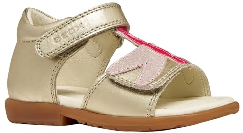 Geox Jungen Mädchen B VERRED B Sandal, Platinum/PINK, 25 EU