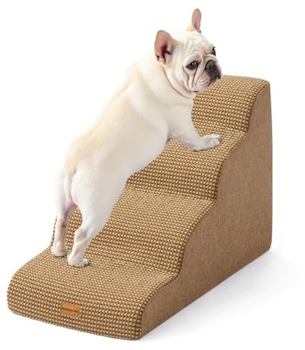Gardner Pet Escaleras para Perros Altura 50cm, 4 Peldaños-Marrón