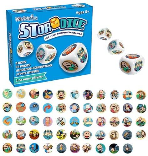 Genérico Interaktive Brettspiele, Geschichten für Kinder, lustiges Würfelspiel zum Erzählen von Geschichten für Kinder, frühkindliche Bildung