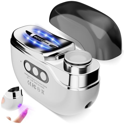 2026 New Electric Nail Clippers-4-In-1 for Fingernails & Toenails,3-Speed Electric Nail Trimmer & Electric Nail File with LED,Gel Nail Lamp & Storage, Ideal for Seniors, Adults & Kids, Thick Nails