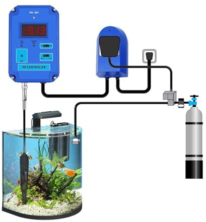 Digitales pH-Meter, Digitaler Wassertester PH-301 PH-Controller-Messgerät Reinheits-Säure-Detektor Für Aquarium-Pool für Trinkwasser im Haushalt