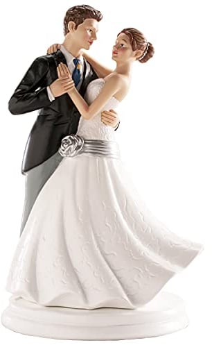 Dekora - 305068 Figurine pour gâteau du mariage, Blanc, 20cm