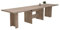 Hela Tische, Kulissentisch Esszimmertisch Lia, Dekor Sandeiche melaminbeschichtet, Wangengestell Holzdekor, 4 Einlegeplatten, ausziehbar 160-320x90cm