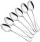 VANRA Set di 6 cucchiai da minestra, in acciaio inox resistente, colore argento, 20,3 cm (6 cucchiai)