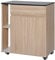 HOMCOM Chariot de Service desserte de Cuisine à roulettes Multi-rangements Placard Double Portes + 2 étagères + tiroir Panneaux Particules chêne Noir