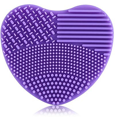 Spazzola per guanti in silicone accessori,forma del cuore pennello per il trucco del silicone pennello del detersivo per il lavaggio del cosmetico,per la Pulizia e Il Massaggio del Viso (7 Colori)