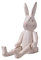 kadoh Kantenhocker Tier (Hase-weiß) 16 cm • Deko-Figur aus Holz für Wohnzimmer • Handgemachte Holztiere