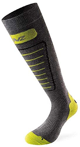 Lenz 1.0 Skiing Socken, grau/gelb, 35-38