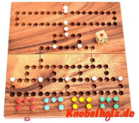 Barricade Blockade Board medium Holz Klappbrett Knobelholz strategisches Würfelspiel für 4 Spieler Blokaden Kinderspiel medium Brettspiel, Gesellschaftsspiel