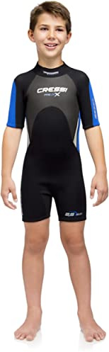 Cressi Med X Jr Wetsuit 2.5mm - Shorty Neoprenanzug Ideal zum Schnorcheln und Tauchen in gemäßigten Gewässern, Unisex-Kinder