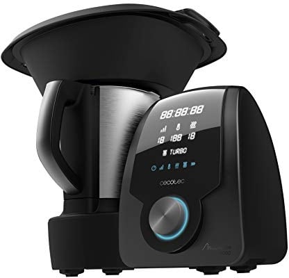 Cecotec Robot de Cocina Multifunción Mambo 8090, Cuchara MamboMix, 30 funciones, Báscula Incorporada, Jarra de Acero Inoxidable de Capacidad 3,3L, Apta para Lavavajillas, Cestillo de Hervir, Recetario