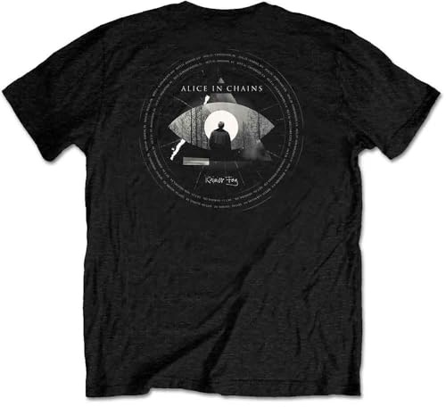 Alice in Chains T Shirt Fog Mountain Band Logo Nue offiziell Herren Schwarz