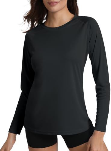 MAGCOMSEN Camiseta de verano para mujer con UPF 50+, de secado rápido, protección solar, camiseta de manga larga, multicolor, ligera, para entrenar, correr, senderismo, pesca