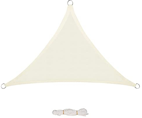 EUGAD Sonnensegel 200g/m² inkl Befestigungsseile Premium HDPE Wetterbeständig Atmungsaktiv Dreieck rechtwinklig,luftdurchlässig, wasserdurchlässig, für Terrasse, Garten, Balkon, Camping