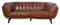 Clubsofa Kingsmountain 3-Sitzer gerippt Vintage Cigar Echtleder Loungesofa Ledersofa Ledercouch Sofa