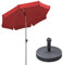 Gartinex Sonnenschirm Locarno 150/8 rot + Betonständer anthrazit