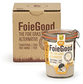 FoieGood - Entenaufstrich mit Trüffel - Entenleberpastete - Geeignet als Vorspeise - Geschmeidig und Cremig - Ohne Zwangsernährung - 120 g Glasbehälter