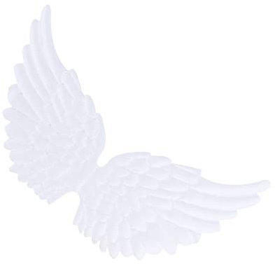 NUOBESTY 12 Piezas Alas De Angel Adornos Artesanales Apliques De Costura De ala Angular Alas De Hadas Blancas Encantos De Mini Alas Mochila Niño Ropa y Accesorios