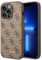 Guess GUHCP14LG4GFBR Hülle für iPhone 14 Pro 6,1 braun Hard case 4G Metal Gold Logo