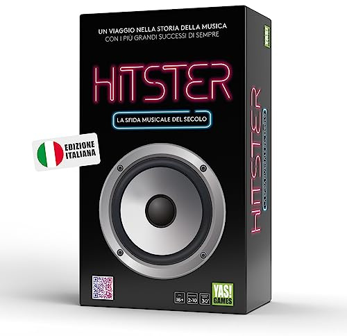 Rocco Giocattoli Yas Games- Hitster Core - L'Unico in Italiano - Gioco Musicale da 2 a 10 Giocatori dai 16 anni in su