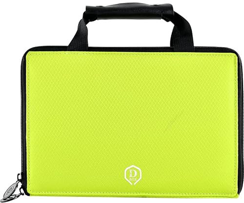 ONE80 Dart Master Box - Moderne Farben, Platz für 6 Darts und Viel Zubehör (Neongrün)