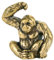 BESPORTBLE Orang-utan-Ornament Aus Messing Tee-Haustier-Ornamente Feng-Shui-Tiere Gorilla-skulptur Schimpansen-gartenstatuen Gorilla-Ornament Mini-Gorilla- Antiquität Büro Schreibtisch