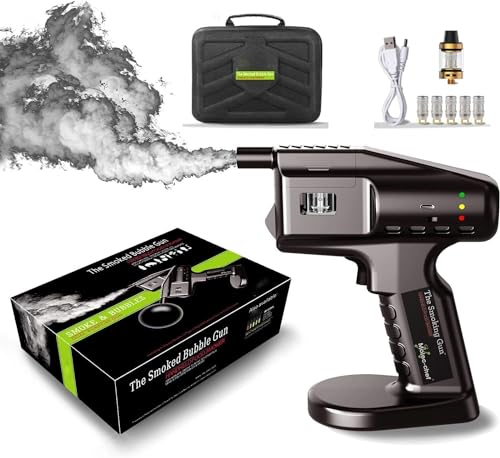 DYNCDW Cocktail Bubble Maker Kit, Smoke Gun Bubble Cocktail Tragbare Hand-Kalträucherpistole, USB-Aufladung