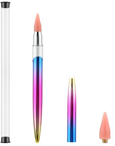 Lusofie Rhinestone Picker Tool Wax Pen With Extra Wax Tips Rhinestone Wax Tip Applicator for Nail Art DIY Decoration
