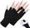 ACWOO UV Gloves for Gel Nails, 1 Pair UV Protection Gloves for Manicures, Anti UV Gloves for Nail Lamp Manicures Dryer, Nail Skin Care Fingerless UV Protection Gloves Protect Hands from UV Harm