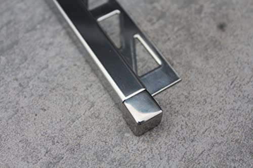 10x Edelstahlschiene Quadratprofil glänzend Fliesenschiene L250cm V2A (Eckstück 8mm)