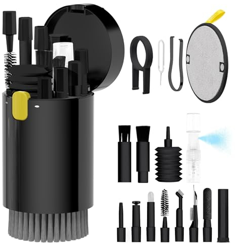 Dsclavacy Laptop Screen Keyboard Cleaner Kit, 20 in 1 Multi-Tool Cleaning kit for MacBook, iPad, iPhone, Airpods, Phones, Tablet, Computer, PC Monitor,TV Camera Len, with Blower