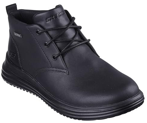 Skechers Hands-Free Slip-ins Proven Conklin, Botas Cortas al Tobillo Hombre, Black Leather, 44 EU