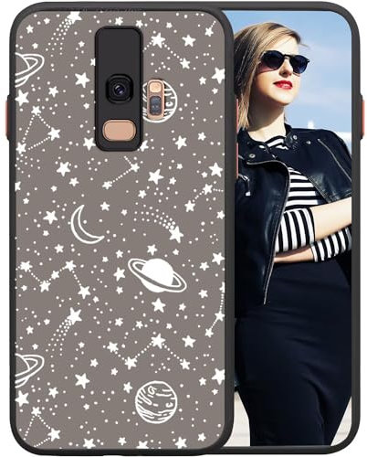 POUHYE Coque pour Samsung Galaxy S9 Etui, Case de Protection Antichoc en Silicone Souple, Coque Mate Translucide Anti-Rayures Dur PC, Housse Protéger L'appareil Photo, 3D Le Ciel étoilé Design