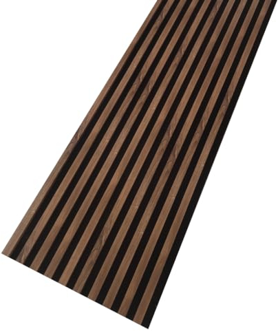MEBANO. Akustikpaneele Holz 265 x 53 cm, Farbe: Eiche Stirling Wandpaneele, Holzpaneele Wand, Moderne Lamellenwand auf Filz, MDF Wandverkleidung
