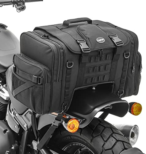 Hecktasche kompatibel mit Chopper/Custombike TQ1 Soziustasche 52-60L schwarz CB12777