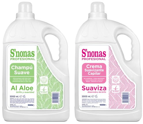 Pack shampooing à l'aloe vera + adoucissant après-shampoing (2 x 5 litres) | Convient à tous les types de cheveux